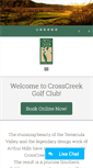 Mobile Screenshot of crosscreekgolfclub.com